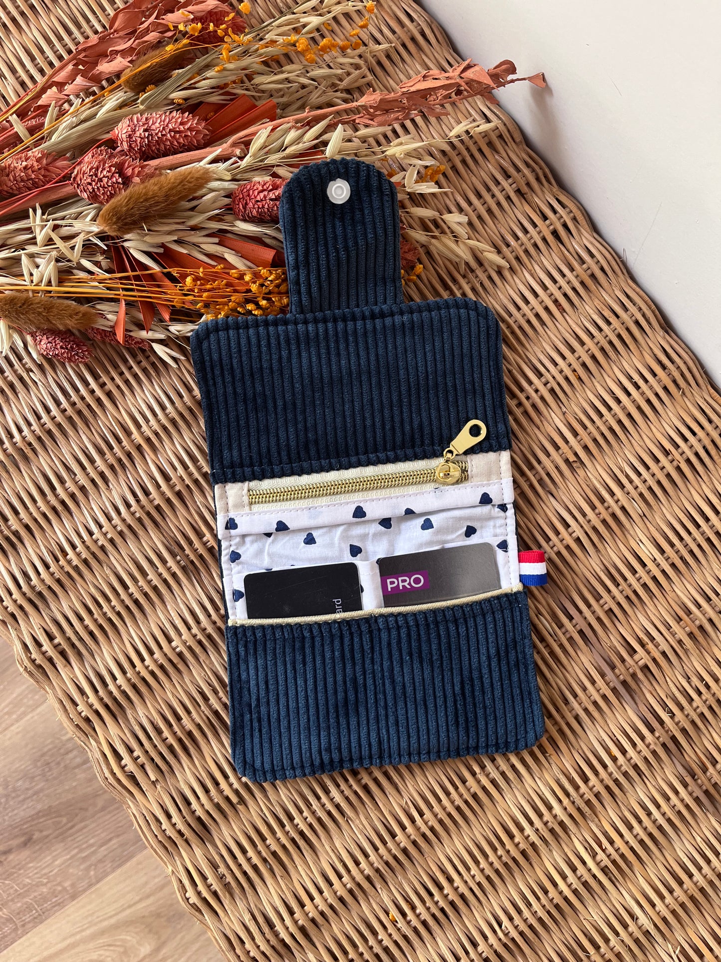 Porte-feuille compact Navy