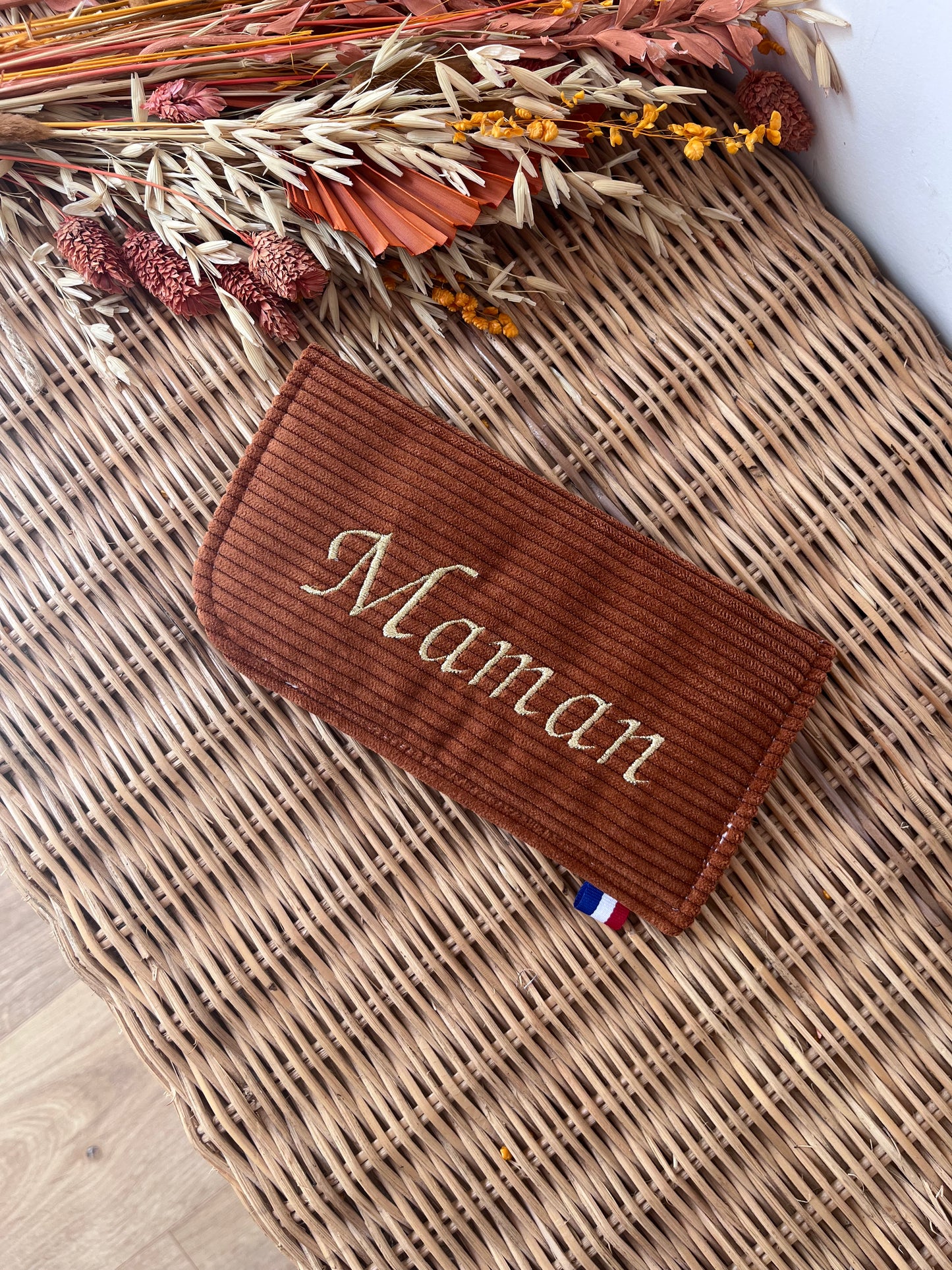 Étui à lunettes "Maman" Brique