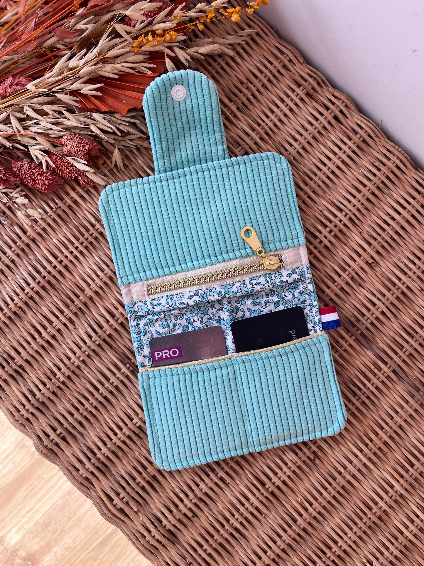 Porte-feuille compact Menthe