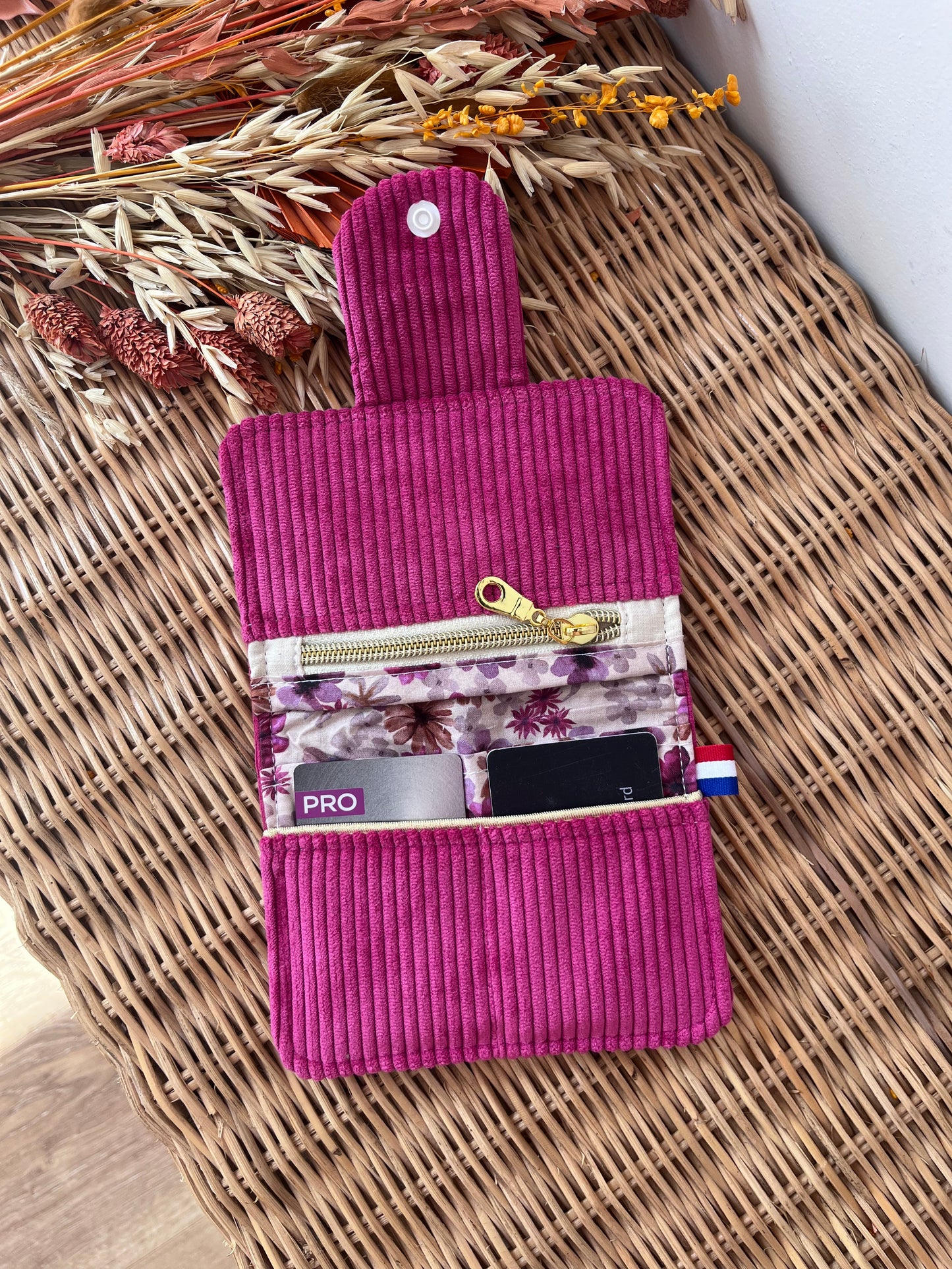 Porte-feuille compact Fuchsia