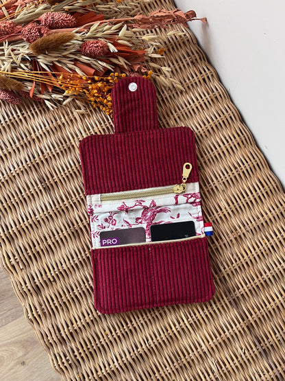 Porte-feuille compact Bordeaux