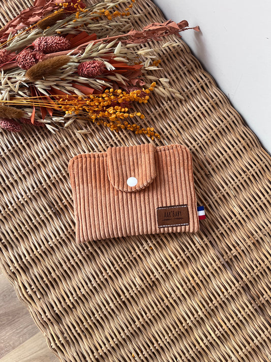 Porte-feuille compact Abricot