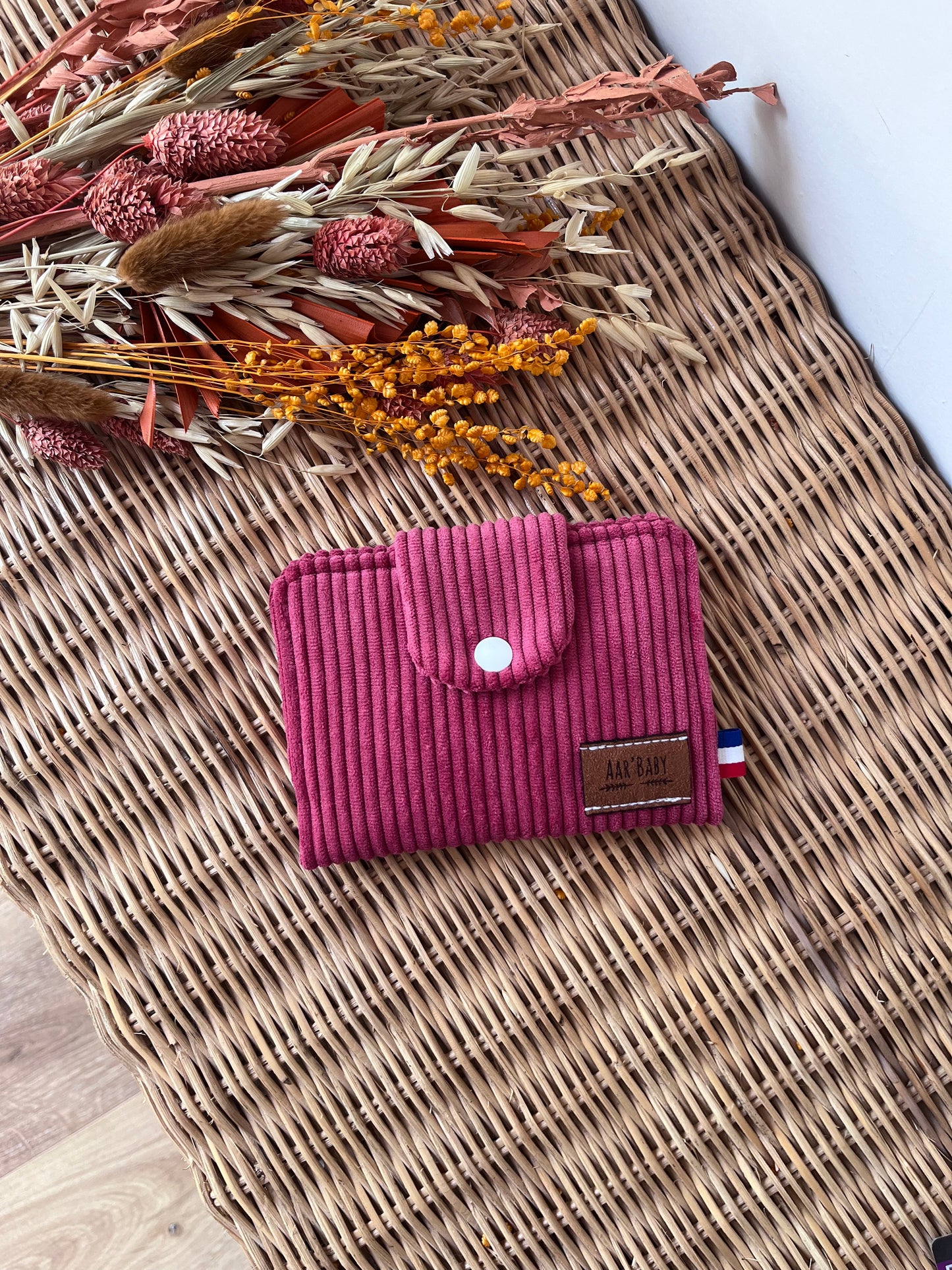 Porte-feuille compact Framboise