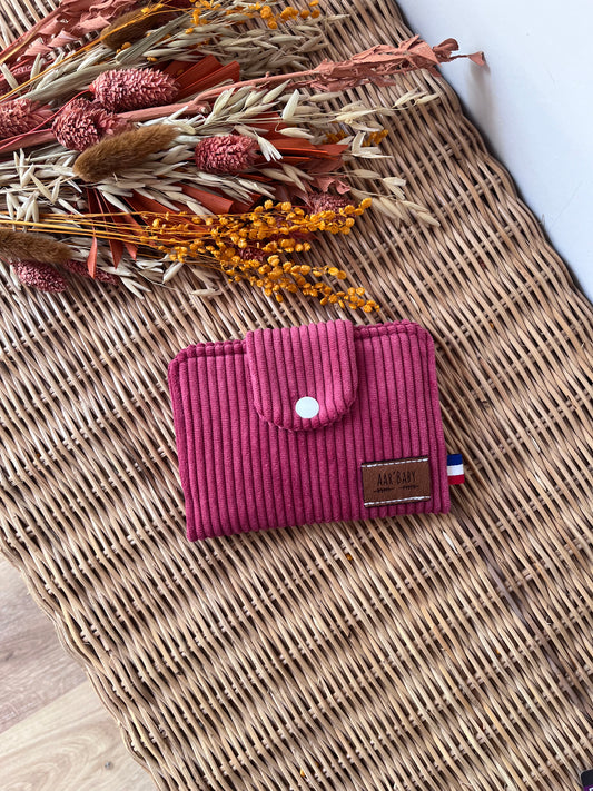 Porte-feuille compact Framboise