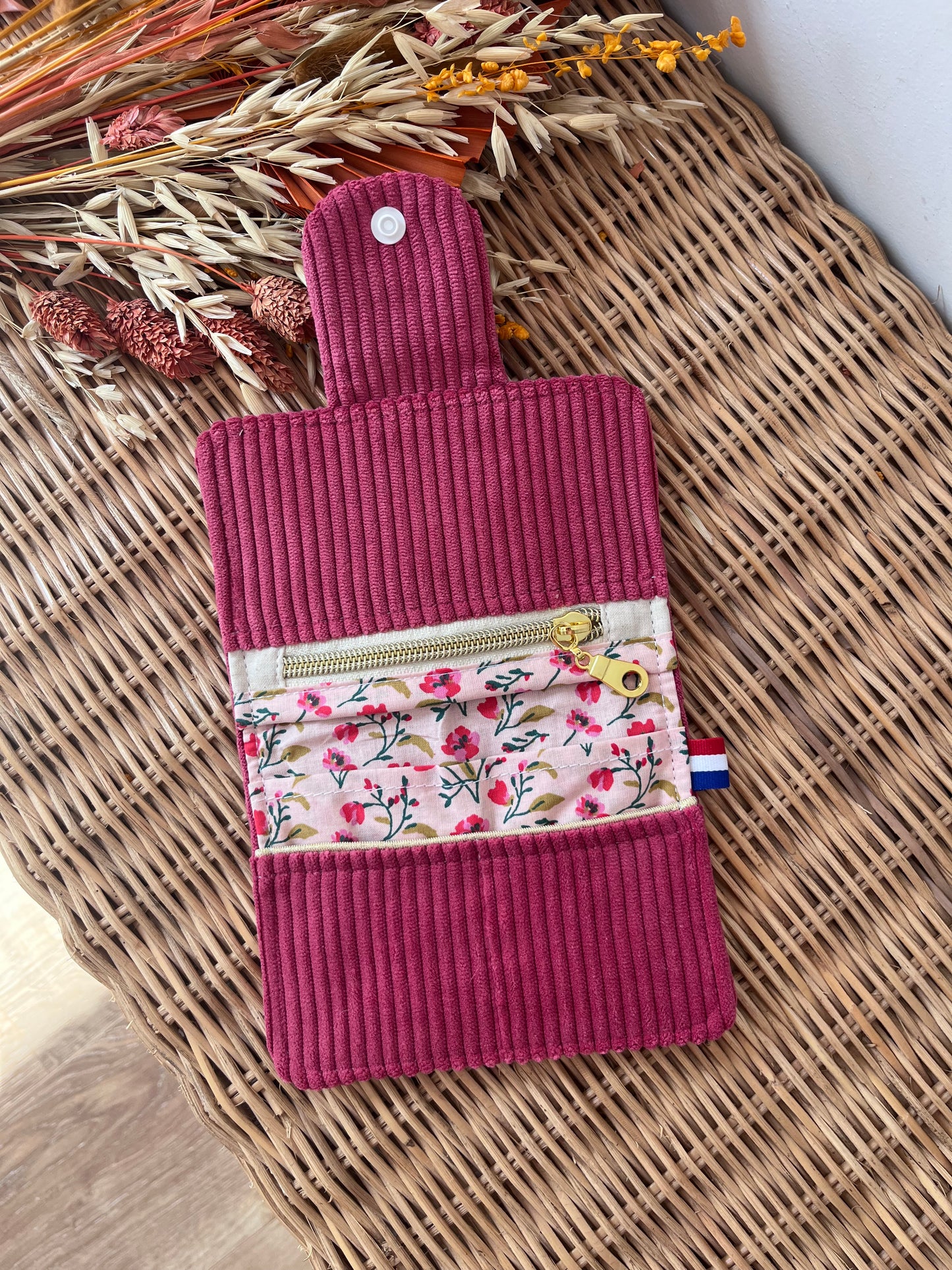 Porte-feuille compact Framboise