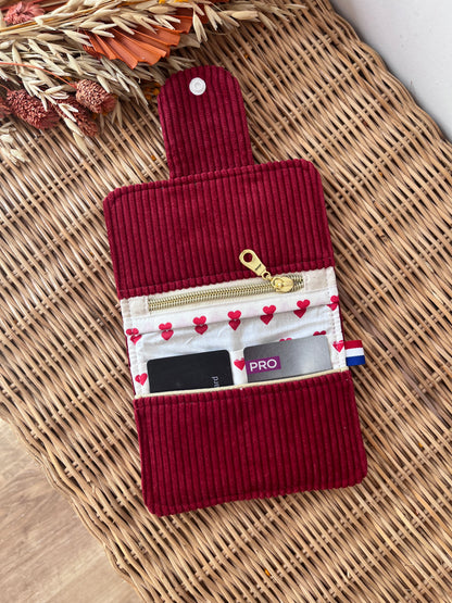 Porte-feuille compact Bordeaux