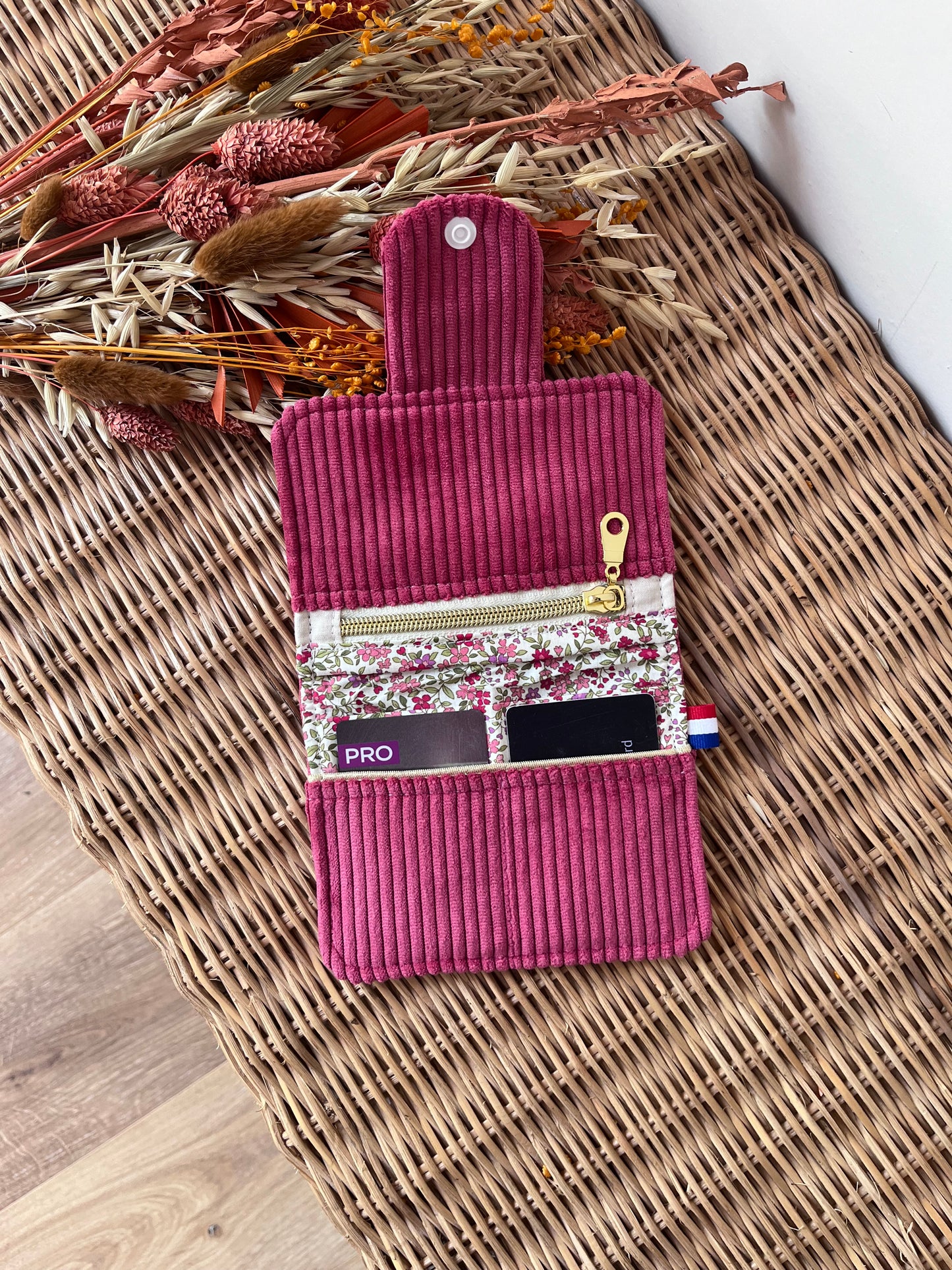 Porte-feuille compact Framboise