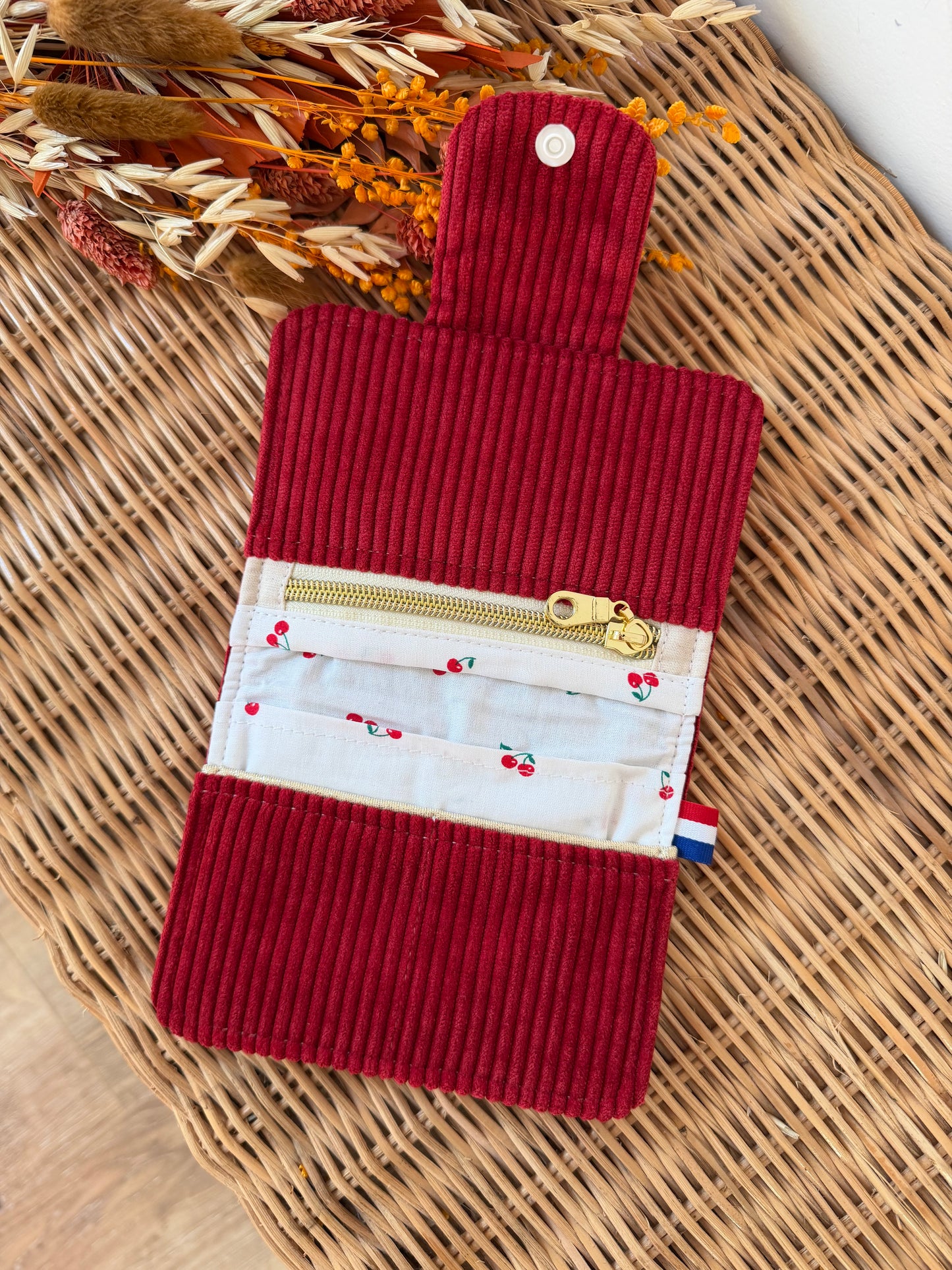 Porte-feuille compact Bordeaux