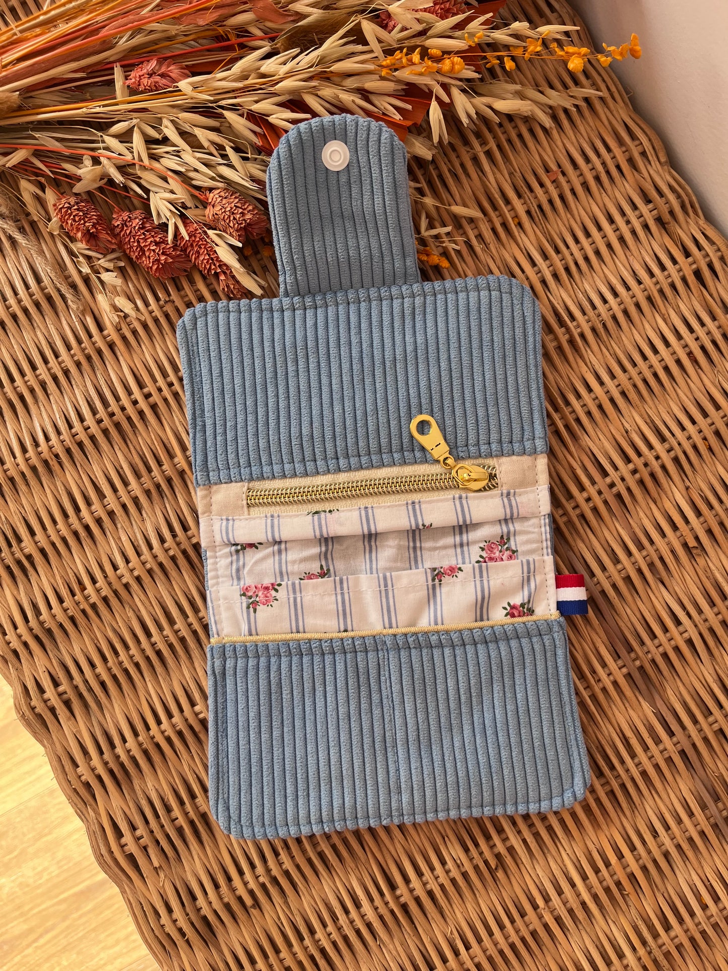 Porte-feuille compact Bleuet