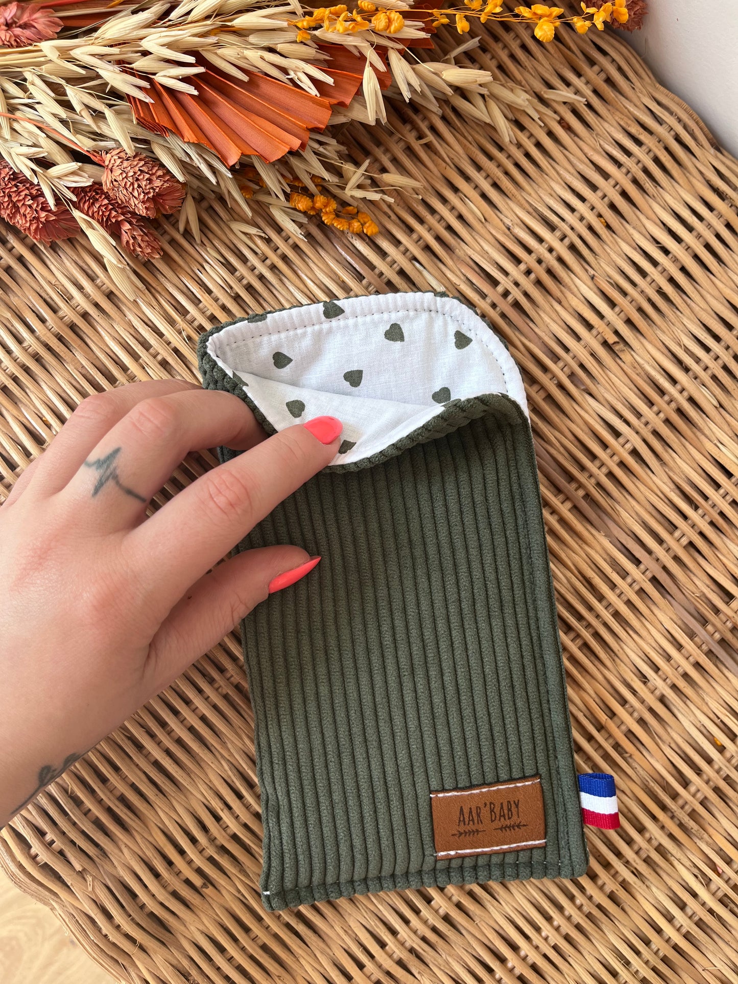 Étui à lunettes "Maman" Kaki