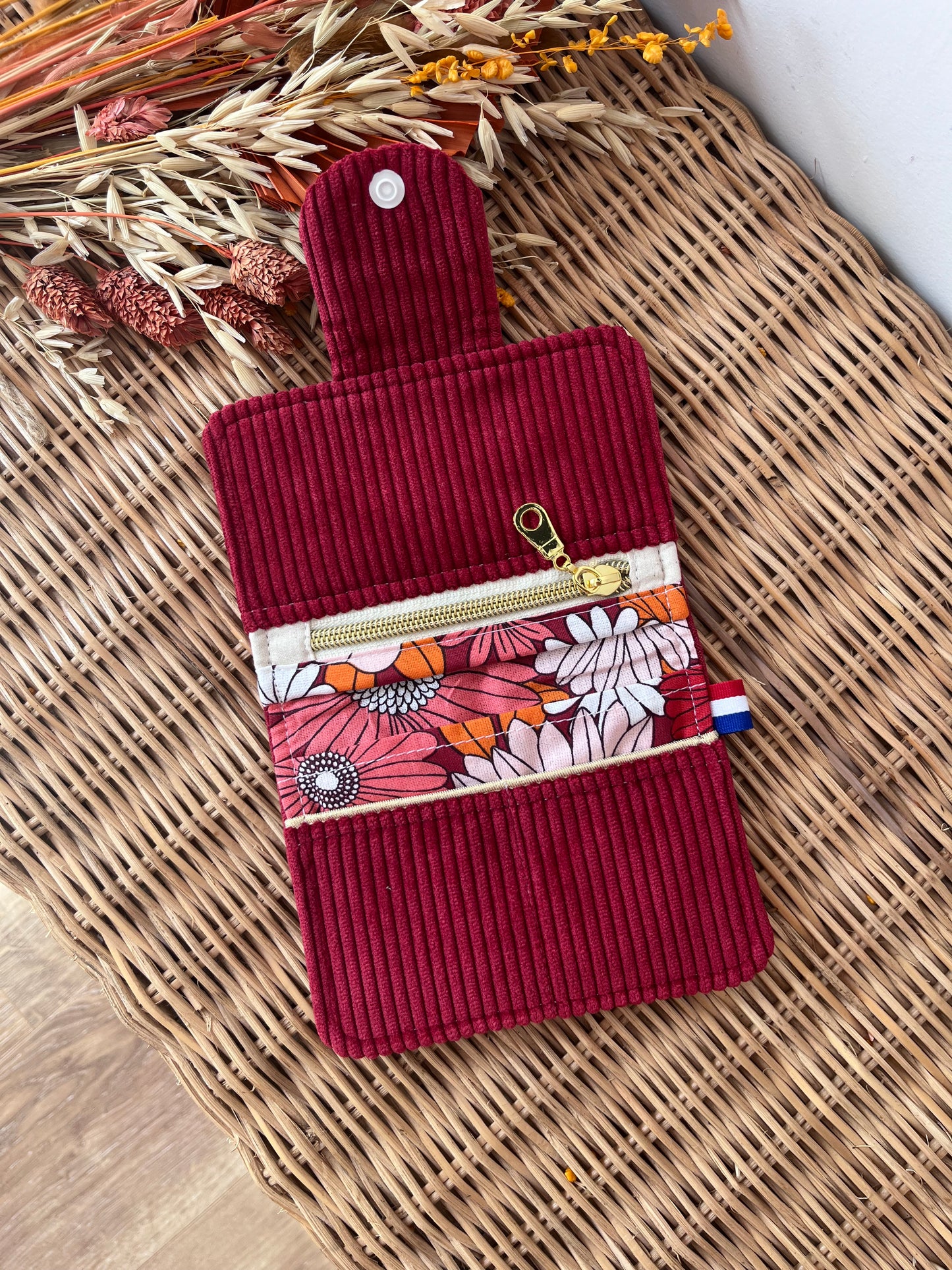 Porte-feuille compact Bordeaux