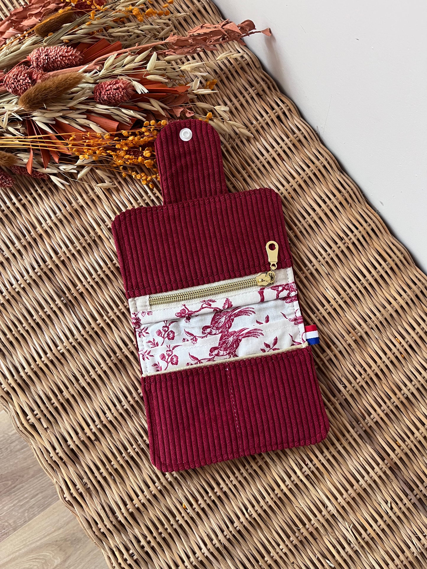 Porte-feuille compact Bordeaux