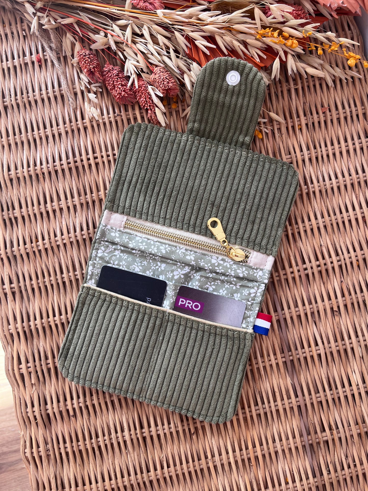 Porte-feuille compact Olive