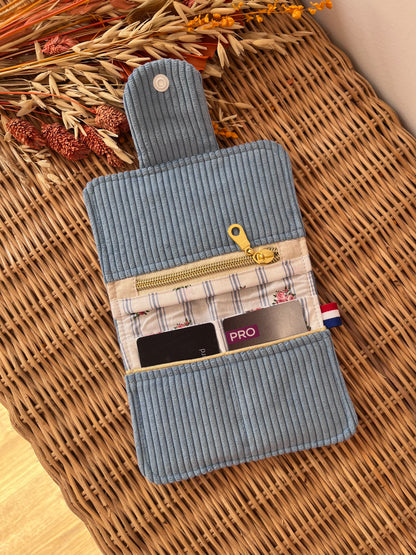 Porte-feuille compact Bleuet