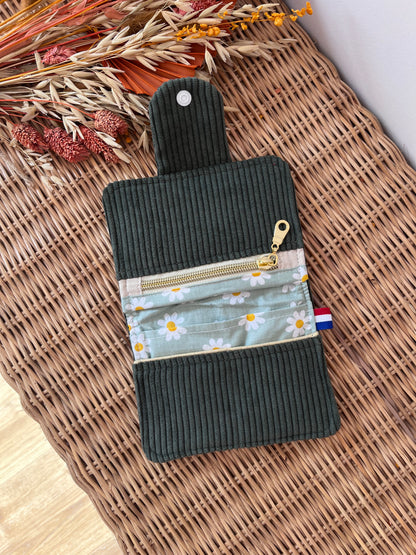Porte-feuille compact Kaki