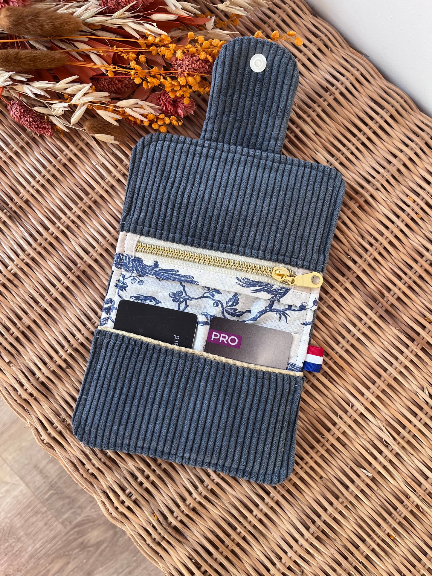 Porte-feuille compact Denim