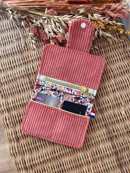 Porte-feuille compact Saumon
