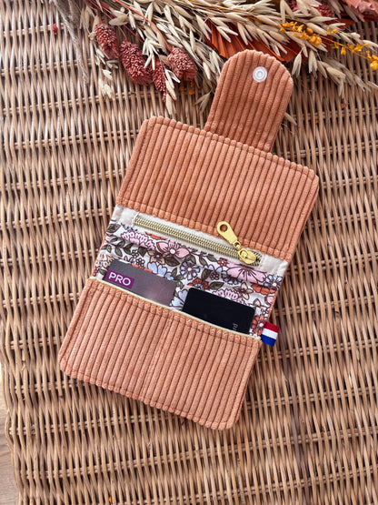 Porte-feuille compact Abricot