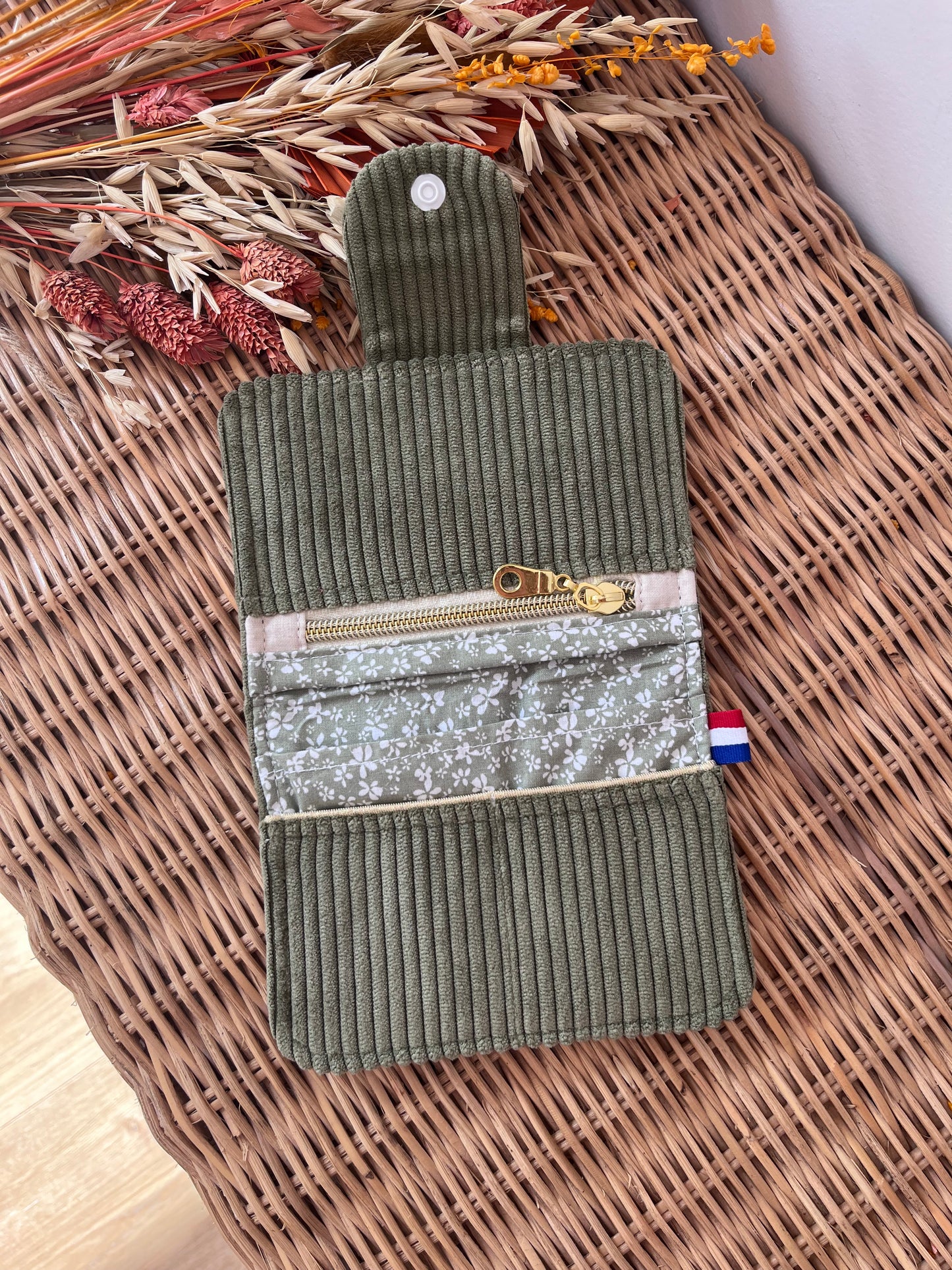 Porte-feuille compact Olive