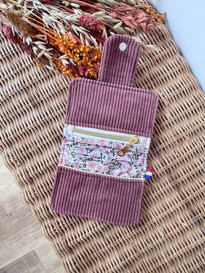 Porte-feuille compact Vieux-rose