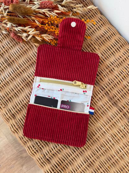 Porte-feuille compact Bordeaux
