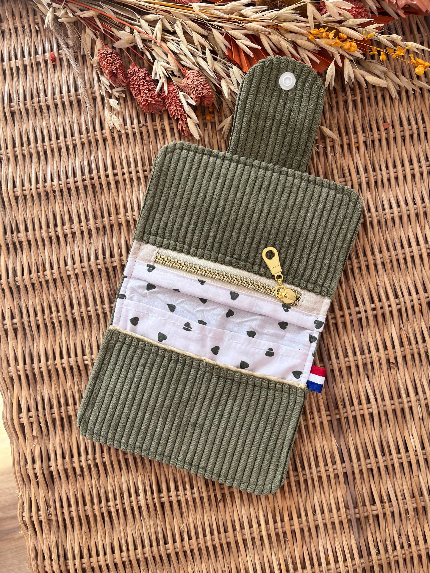 Porte-feuille compact Olive
