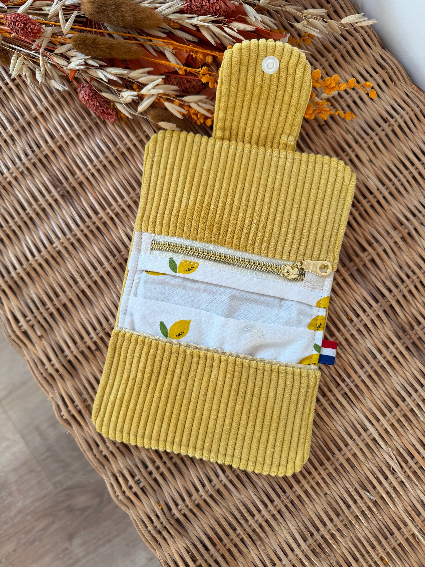 Porte-feuille compact Jaune