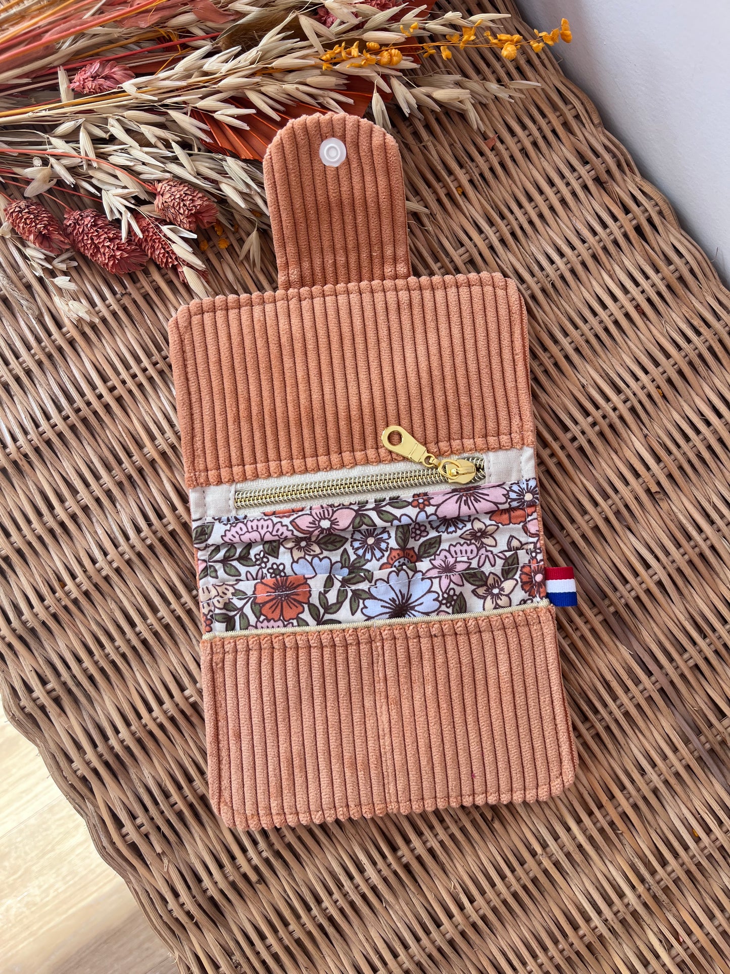 Porte-feuille compact Abricot
