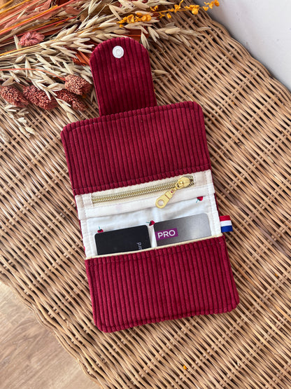 Porte-feuille compact Bordeaux