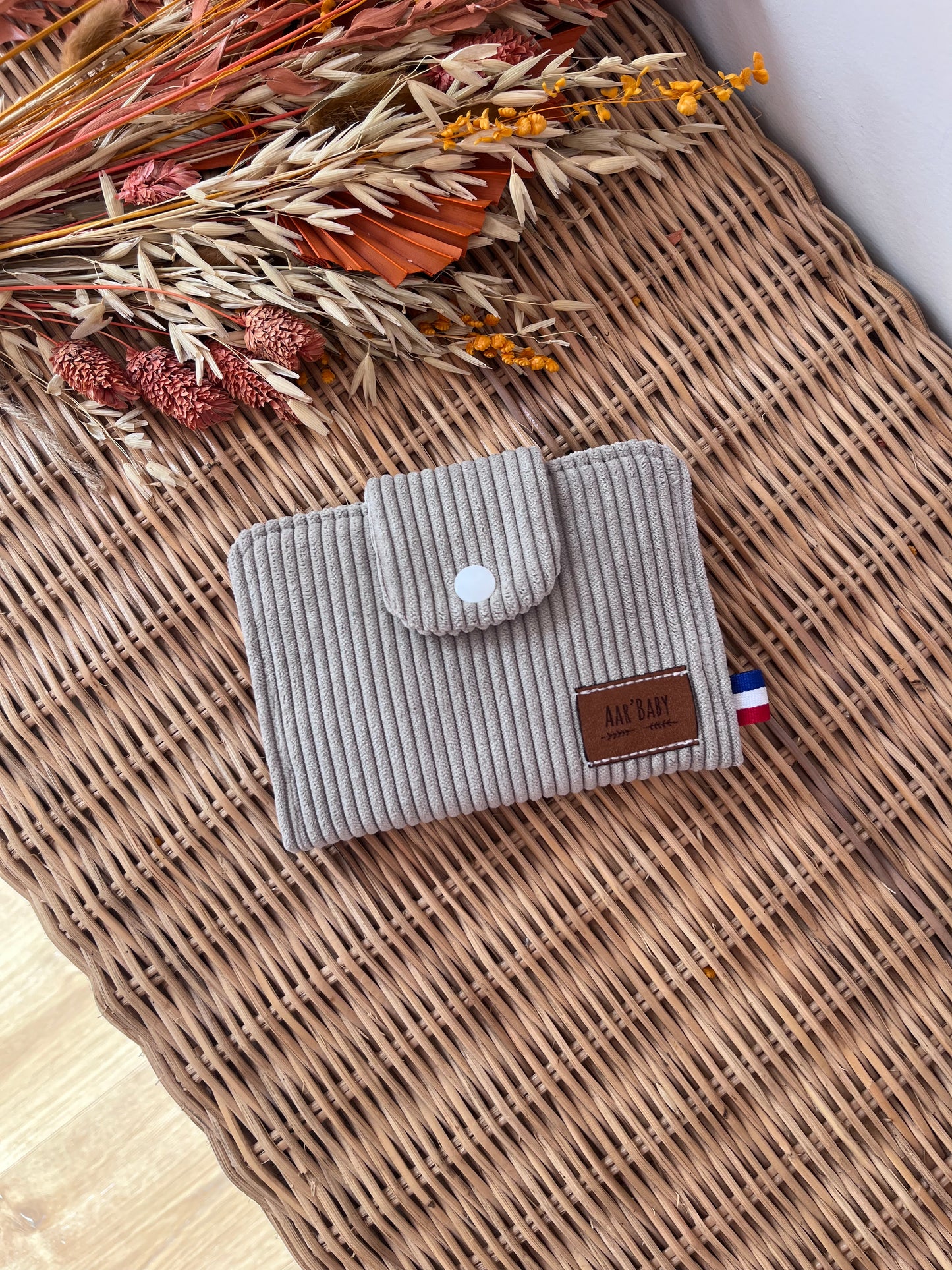 Porte-feuille compact Beige