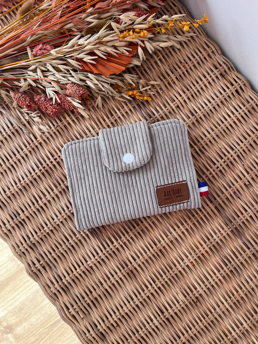 Porte-feuille compact Beige