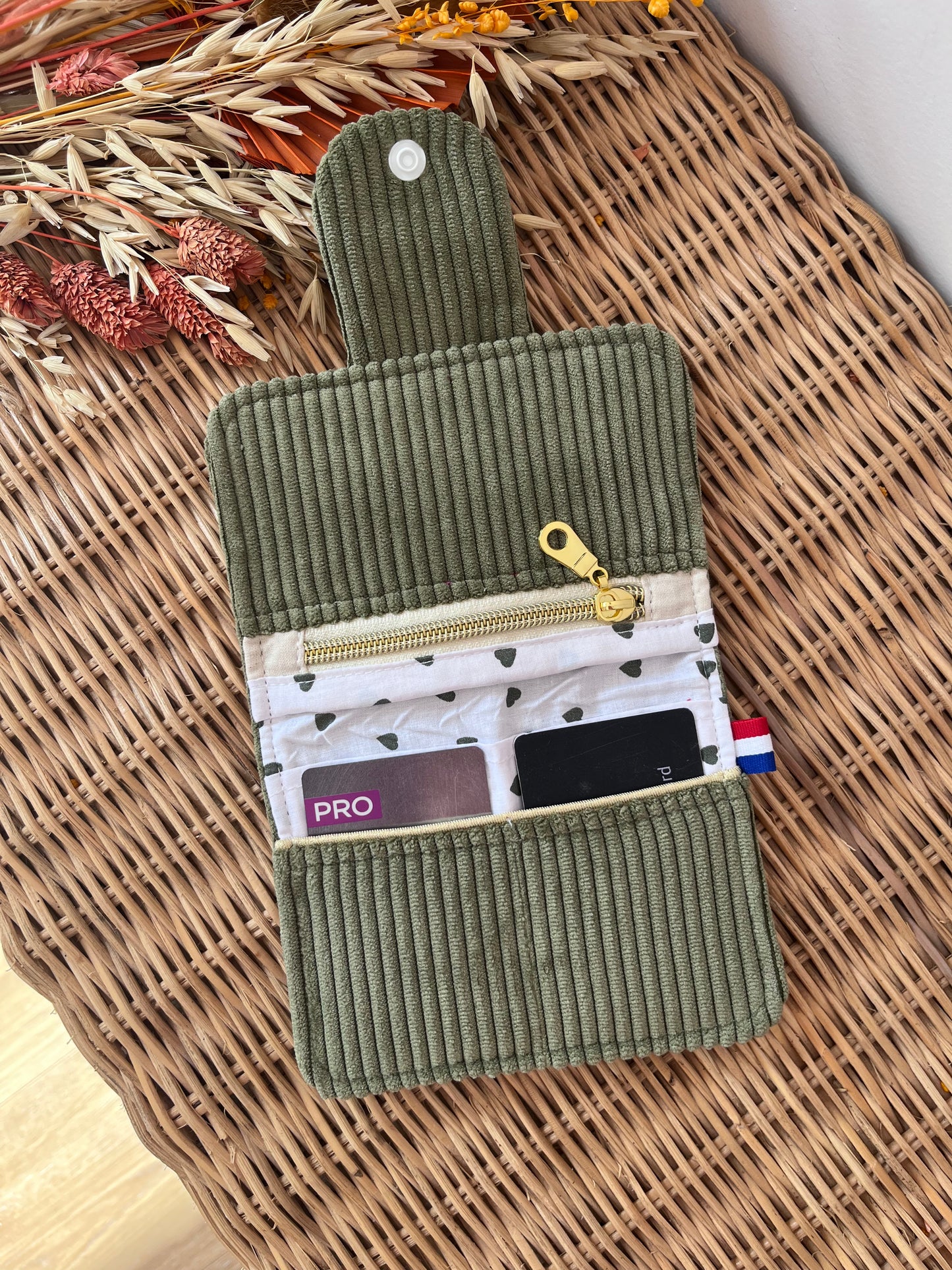 Porte-feuille compact Olive