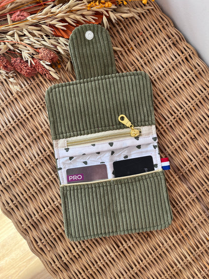Porte-feuille compact Olive