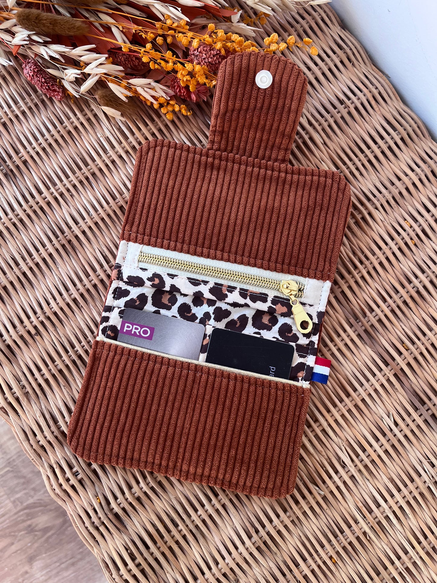 Porte-feuille compact Brique