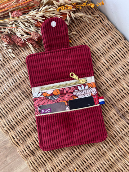 Porte-feuille compact Bordeaux