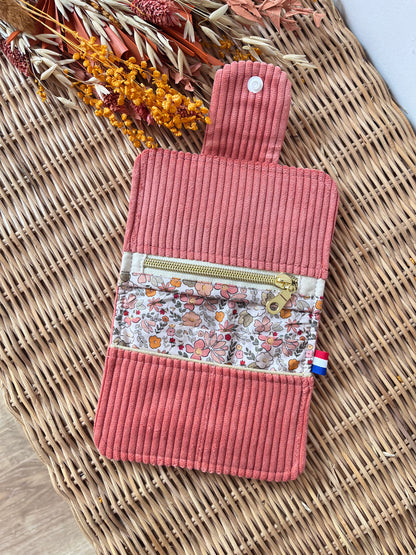 Porte-feuille compact Saumon