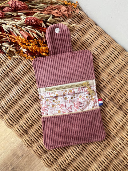 Porte-feuille compact Vieux-rose
