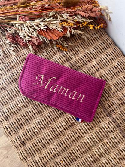 Étui à lunettes "Maman" Fuchsia