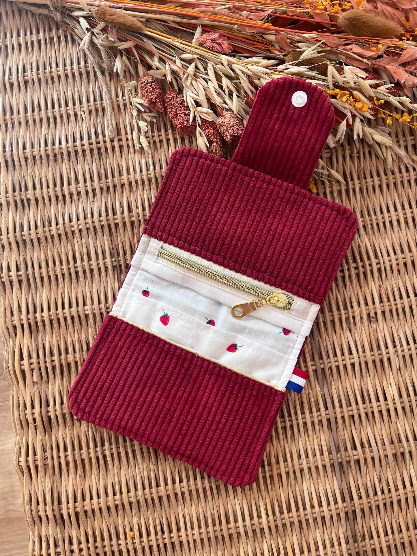 Porte-feuille compact Bordeaux
