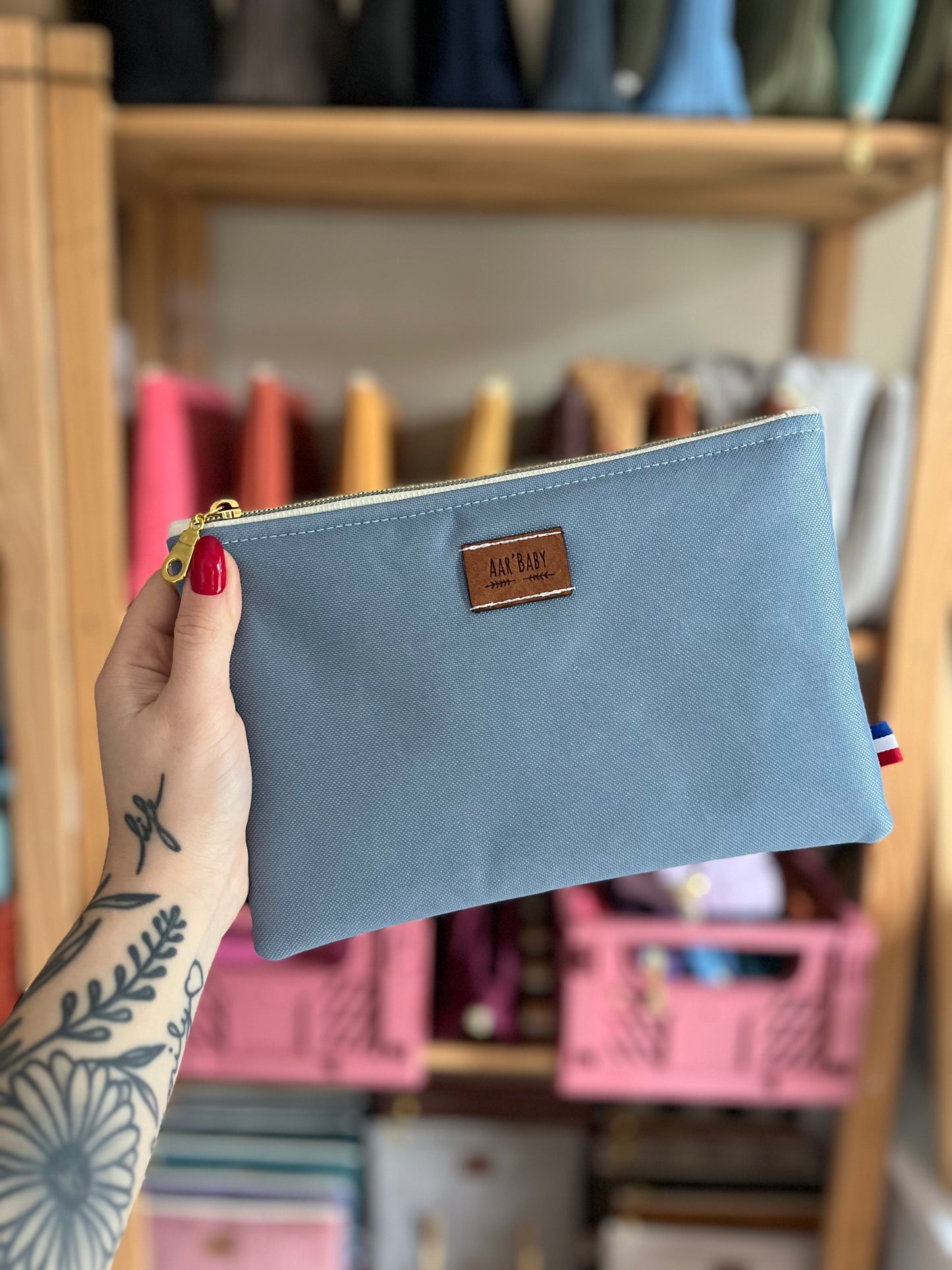 Herbstliches flaches Federmäppchen zum Personalisieren